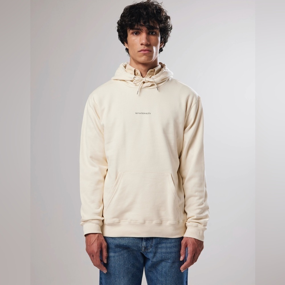 No Nationality Sz  LG Barrow Print 3385 Fleece Hoodie
